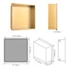 Shower Niche Gold Brushed 12"×12": Stainless Steel Shelf Organizer Waterproof