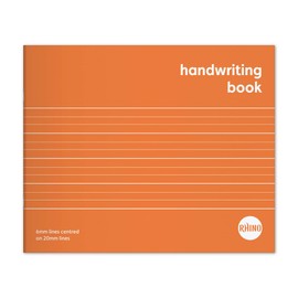 Rhino Handwriting Book (6.5 x 8), 6mm Grey Lines + 20mm Red Lines, 32-Page / 1-Pack - Wide-Lined Handwriting Exercise Book for Schools