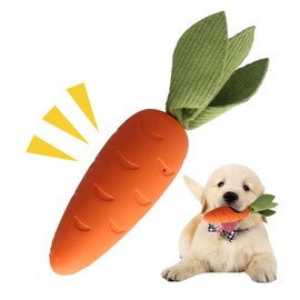 volumoon Hundespielzeug Karotte Ananas, Robustes Kauspielzeug für Welpen, hundekauspielzeug für Zahnreinigung, Gummi Dog Toys, Hund Spielzeug Unzerstörbar, für Kleine Welpen Mittelgroße (Karotte)