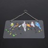 Birds On A Wire Ornament Glass Window Panel Suncatcher Hangings