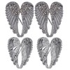 4Pcs Brooch Pin Diamond Angel Wing Pattern Cute Fashion Lapel