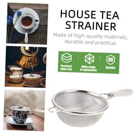Ciieeo 1Pc Stainless Steel Tea Infuser with Ceramic Handle Fine Mesh Tea Strainer Home Use Storage and Resistant Filter
