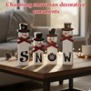 QhgPnt Christmas Decorations, Set of 4 Snowman Tabletop Decor, Traditional