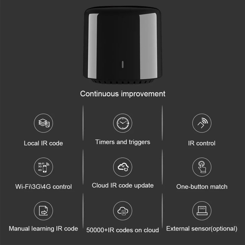 RM4C Mini Wi-Fi IR Blaster Universal Intelligent Remote Control Voice