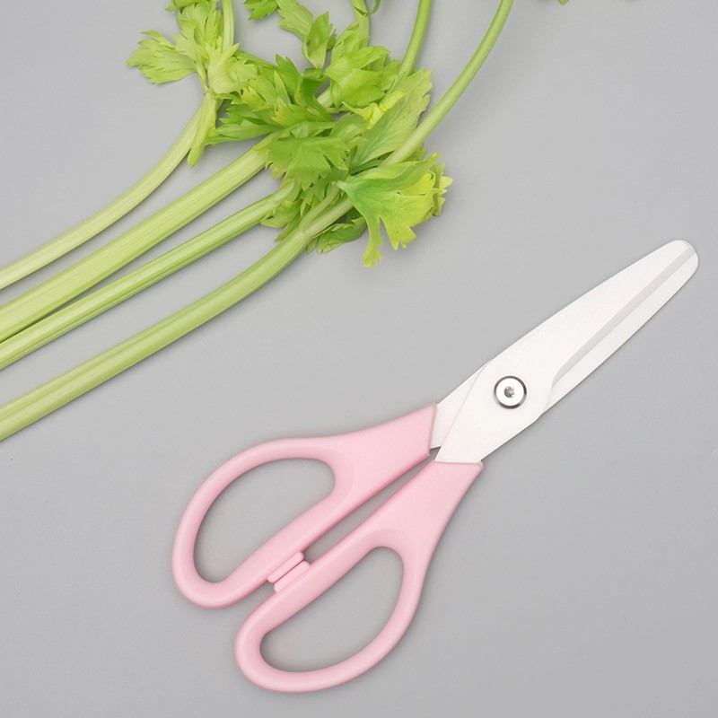 NatSumeBasics Ceramic Scissors Pink Kitchen Scissors Shears 8" White Ceramic