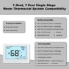 Programmable Auto Changeover Thermostat for House, Conventional Single-Stage Systems,1 Heat/1