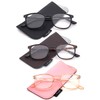 Newbee Fashion 3 Pairs Slim Square Light Frame Reading Glasses