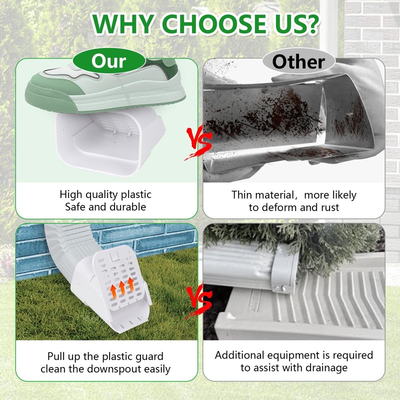 MARKBIT Gutter Downspout Extension Accessory，Gutter Extensions for 2"×3"，Gutter Downspout Extensions