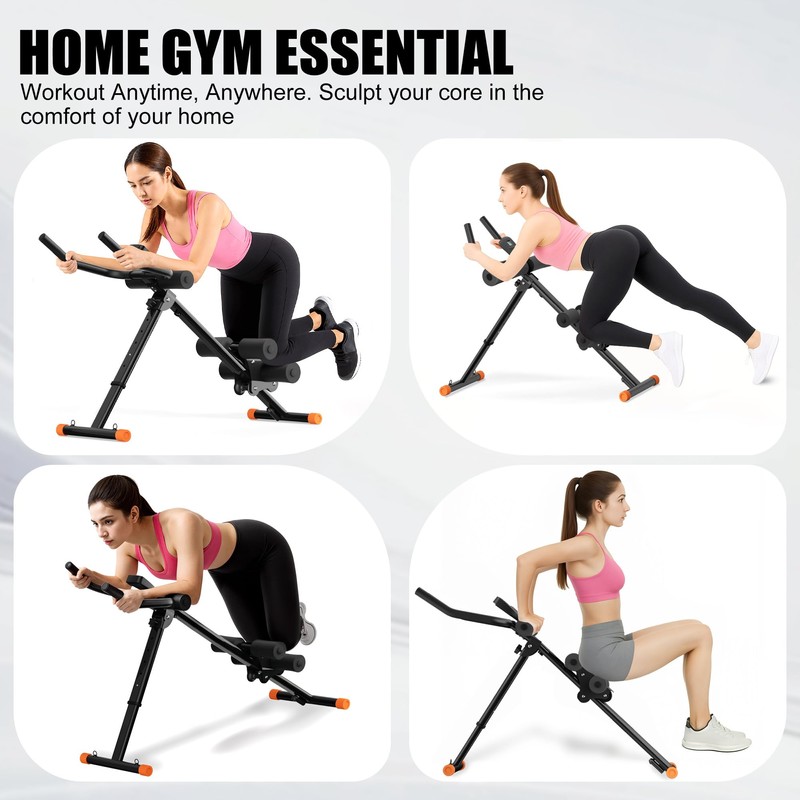 PAPIBLU Ab Machine Ab Trainer - Foldable Abdominal Trainer for