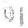 Small Hoop Earring Silver Plated Cubic Huggie Earrings For Women