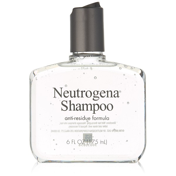 Neutrogena Anti-Residue Shampoo, Gentle Non-Irritating Clarifying Shampoo to Remove Hair Build-Up & Residue, 6 fl. oz (Pack of 2)