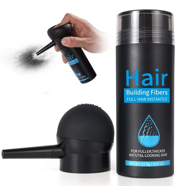 Hair Building Fibers, Professional Quality Fiber Hair Powder, Hair Thickening Fibres, Hair Loss Corrector for Thinning Hair