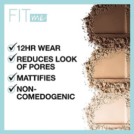 Maybelline New York Fit Me Mate + maquillaje en polvo sin poros, Beige Natural, 1 pieza