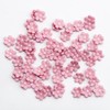 1cm Mini Glitter Paper Craft Flowers - Pink (Pack of