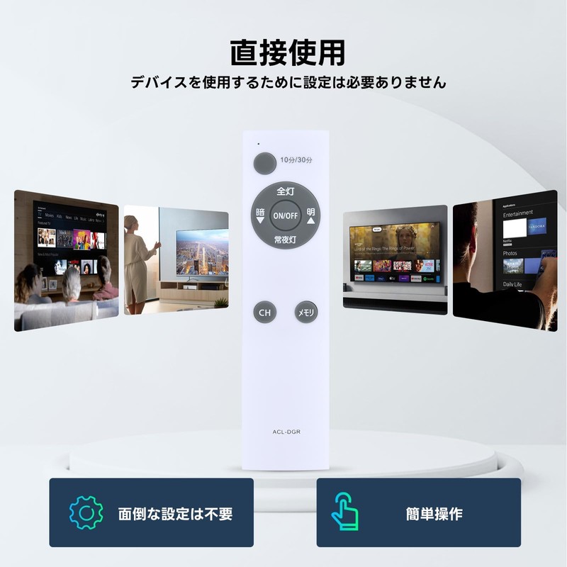 LED Ceiling Light Remote Control ACL-DGR for IRIS OHYMA ACL-6DG