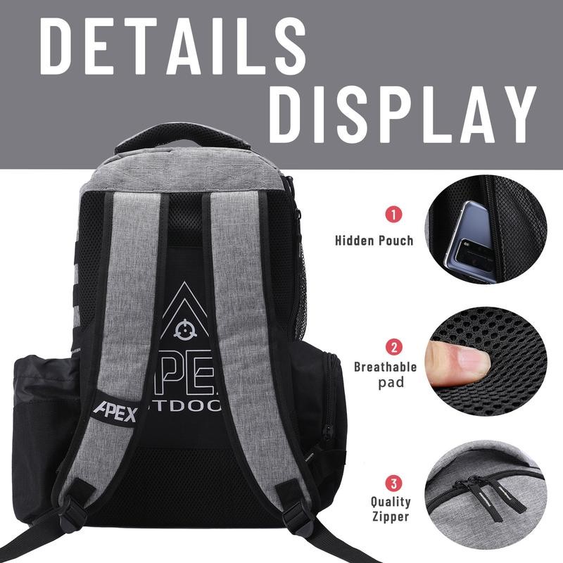 Apex Outdoors Disc Golf Bag, Disc Golf Backpack with 20+