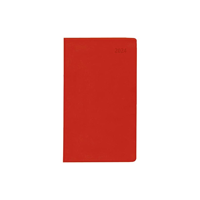 Pocket Planner Red 2024 - Office Calendar 9.5 x 16
