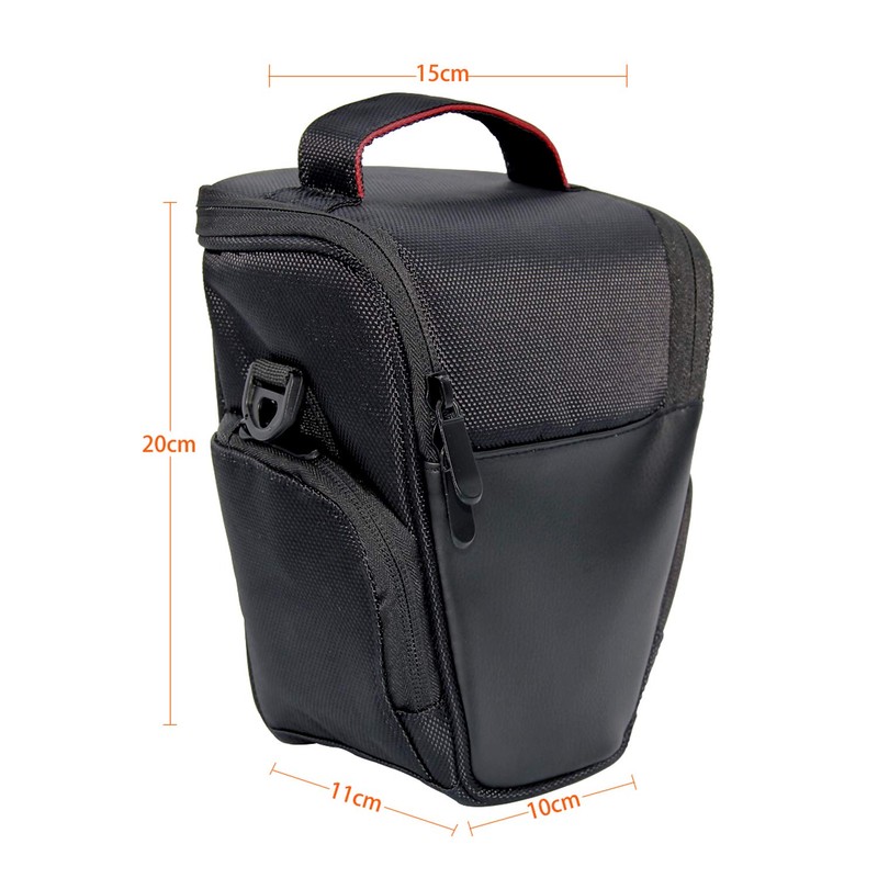 FOSOTO, Shoulder Camera Bag for Canon, Nikon, Sony, PU Leather