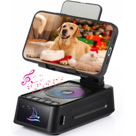 Gifts for Men Women, Cell Phone Stand with Bluetooth Speaker Led Light, Unique Gifts for Dad Him Husband Boyfriend, Cool Gadget Compatible with iPhone/Android, Ideal Gifts for Christmas