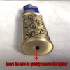 HUMWE 2 Pack Vintage Metal Lighter Case Cover Front Floral
