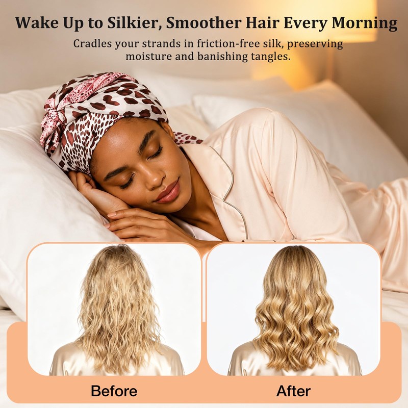 Silk Press Wrap for Hair, Satin Hair Wrap Net with