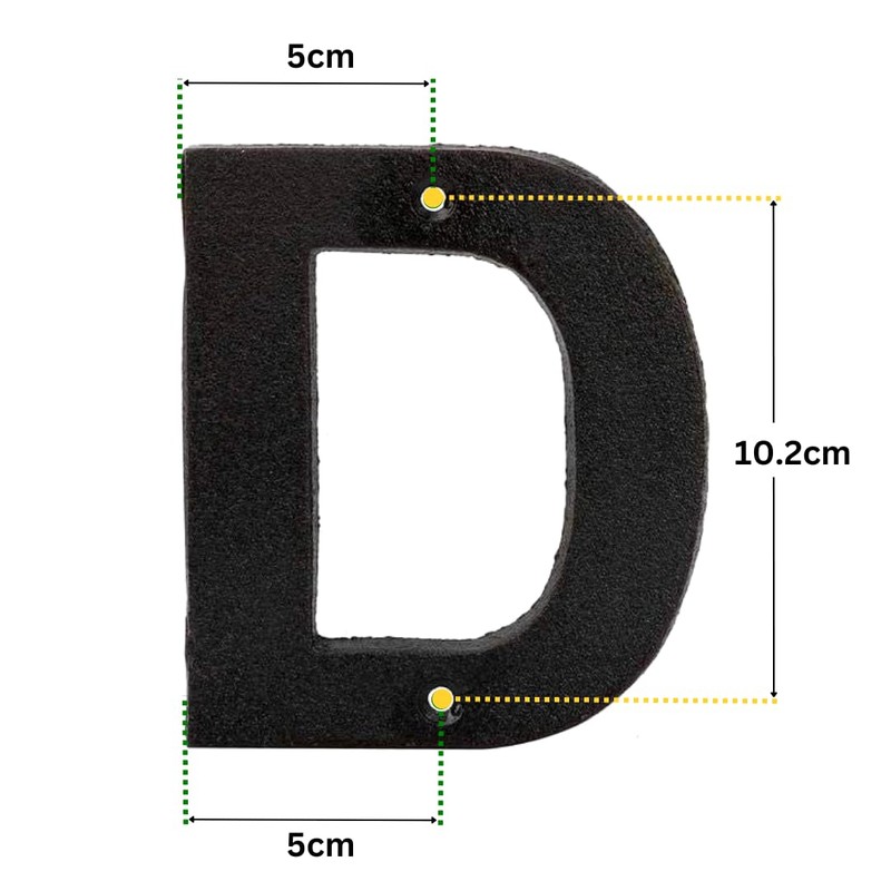 Door Letters and Wall Letters - Letter D