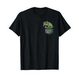 Panther Chameleon Pocket Cute Reptile Lizard Owner Pet Lover T-Shirt