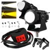 PIENSE Motorcycle Fog Light with 2 LEDs/Switch Included, Small, Waterproof,