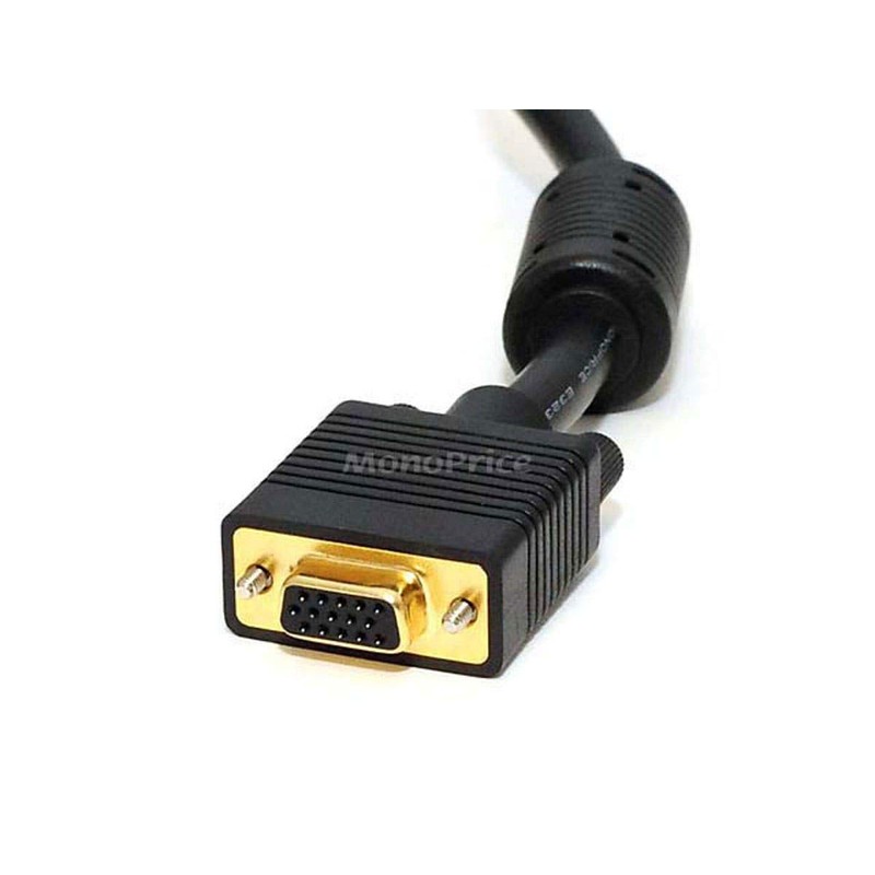 Monoprice 6ft SVGA Super VGA M/F Monitor Cable w/ ferrites