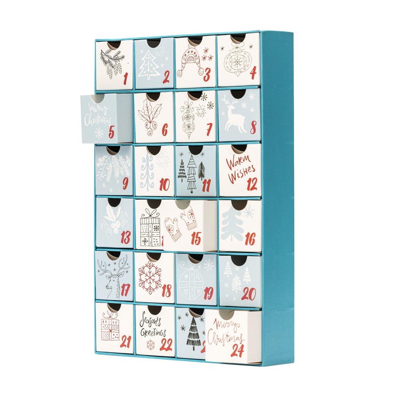 Fill Your Own Advent Calendar 24 Days Reusable 1-24 Empty