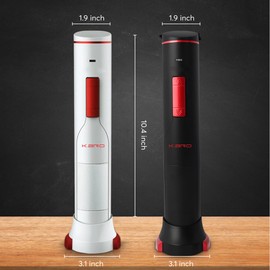 Rechargeable Electric Wine Opener | Electric Corkscrew Wine Bottle Opener With Foil Cutter | Gift for Wine Lovers (white)