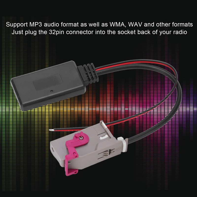 Bluetooth 5.0 32 Pin Wireless Radio Stereo AUX Adapter Cable