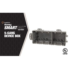 Southwire MSBMMT5G 5 Gang Multi Mount Device Box with Depth Adjustable; Heavy Duty 42lb ; Gray