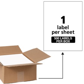 Avery ShippAddress Labels, Laser Printers, 500 Labels, Full Sheet Labels, Permanent Adhesive (91200)