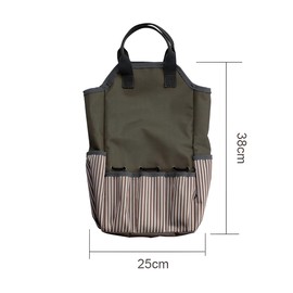 YurMemo Larger Garden Tool Bag Garden Tote Bag Waterproof Oxford Cloth Gardening Pouch Multipurpose Tool Organizer for Home,Outdoor,Garden,Lawn,Yard