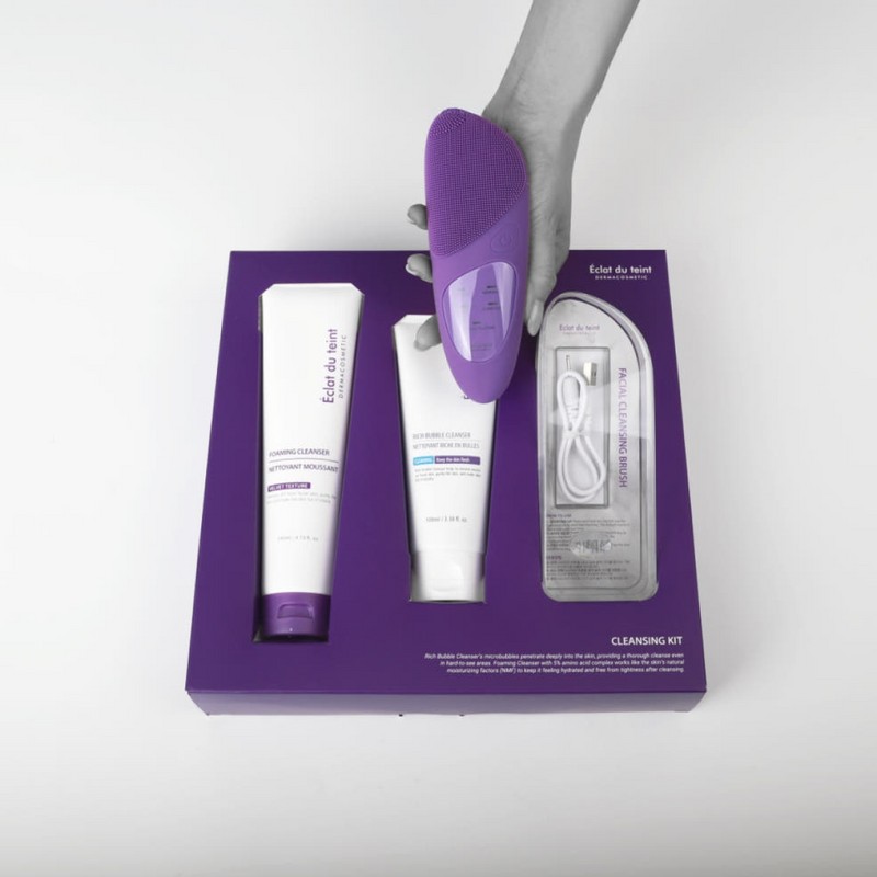Eclat Dutin Cleansing Kit Rich Foaming Burr Cleanser Premium Facial