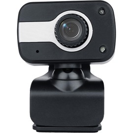 Rigwig Crystal Clear Web Camera with 3P Lens,Built-in Microphone,Auto White Balance,Night Vision and Manual Switch for LED (Black) for Video Calling Recording Conferencing