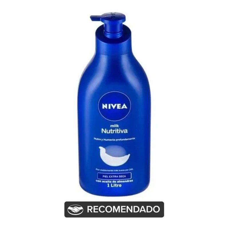 Nivea Milk Nutritiva crema corporal 1 L nutrición para piel