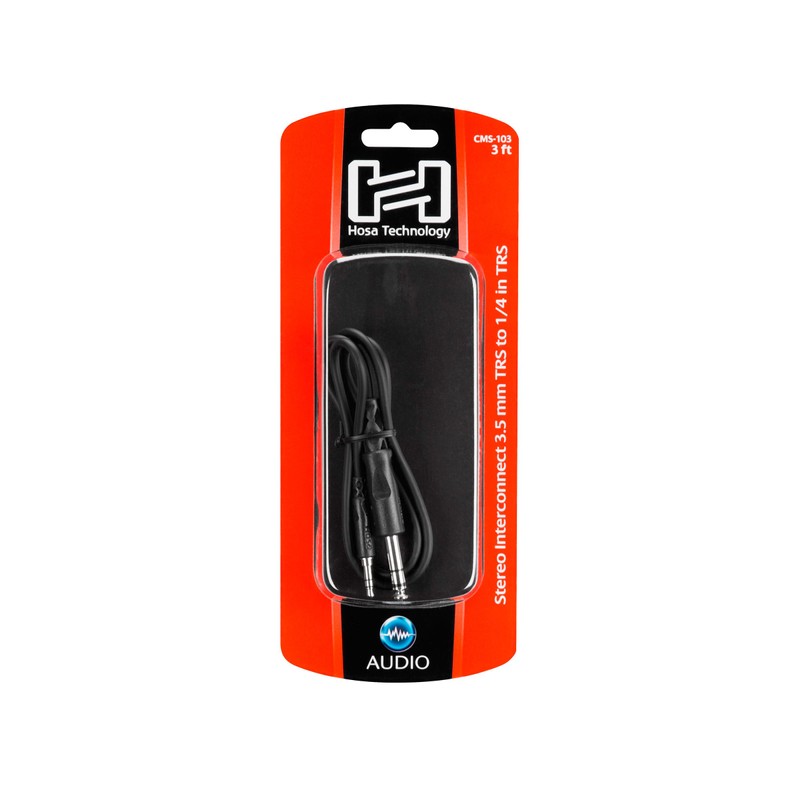 Hosa CMS-103 3.5 mm TRS to 1/4" TRS Stereo Interconnect