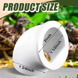 Teenyyou 20 Pack Quail and Chick Port Feeder DIY Feed Saver Port No Waste Chicken Feeder Quail Supplies for Coturnix Small Poultry Farm Bucket Bin Container
