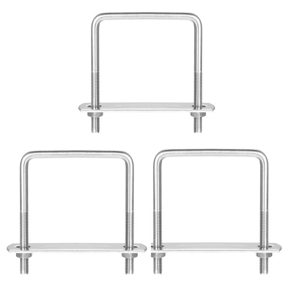 TA-VIGOR 3 sets M6 Square U-Bolts, 65mm Inner Width 80mm