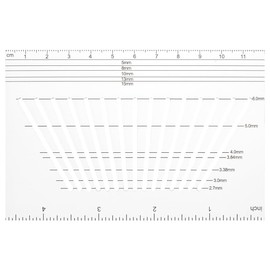 INFUNLY 4.72×3.15Inch Acrylic Pricking Iron Stitching Holes Spacing Adjustment Template Leather Hand Sewing Positioning Ruler Clear Acrylic Ruler Quilting Templates for Precision Sewing and Cutting