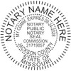 Missouri Notary Stamp | Round Self Inking Unit - Shiny