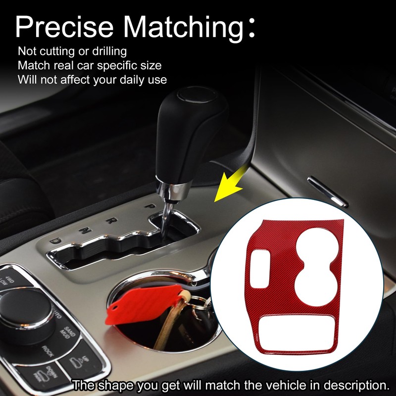 X AUTOHAUX ABS Gear Shift Knob Button Cover for Jeep