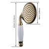 Skybath Gold Metal Brass Shower Head Traditional Victorian Style Handheld