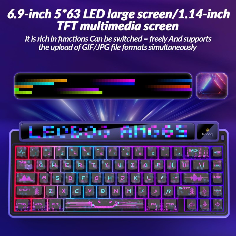 CORBOBO X LEOBOG AMG65 Wireless Mechanical Keyboard, 60% Hot-Swappable Keyboard,