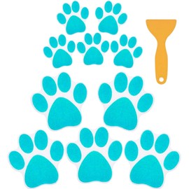 YOYIMONO Anti-slip Tape Bathtub Anti-slip Seal Dog Paw Blue Anti Slip Strip for Bathtub Floor Stairs Anti-slip Mat for Babies Children Elderly People Waterproof PEVA Material (5, Footprint Type)