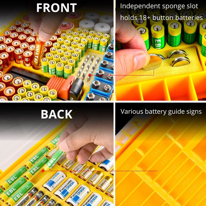 Aptbyte Battery Organizer Storage Holder Box Case with Tester- 269