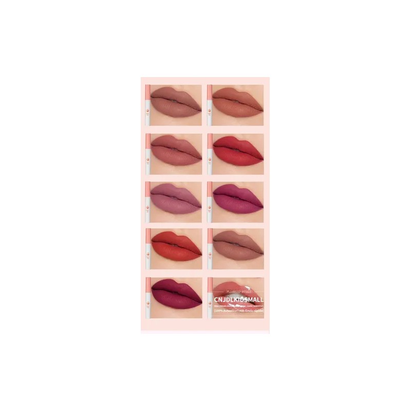 10pcs Labiales Lana Del Rey Juego De Lápiz Labial Mate