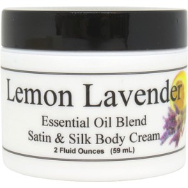 Eclectic Lady Lemon Lavender Satin and Silk Cream, Body Cream, Body Lotion - Shea Butter, Aloe, Silk Amino Acids, Vitamin E, Phthalate-Free, Handcrafted in USA - Perfect For Women